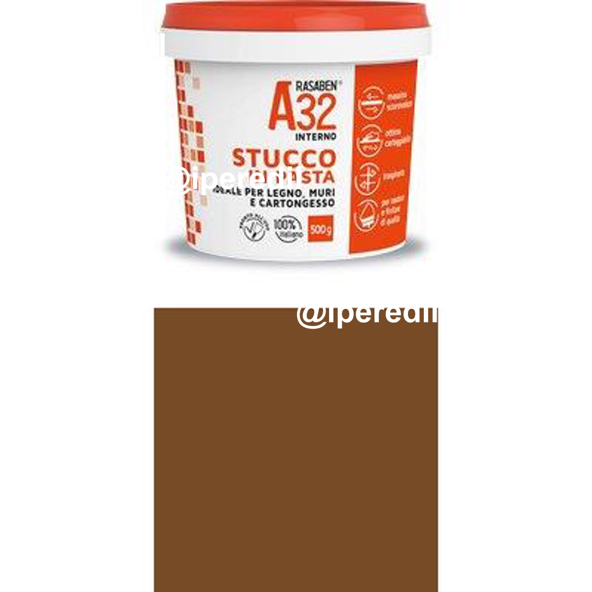 STUCCO PASTA LEGNO A32 K2 RASABEN MOGANO KG 0,5
