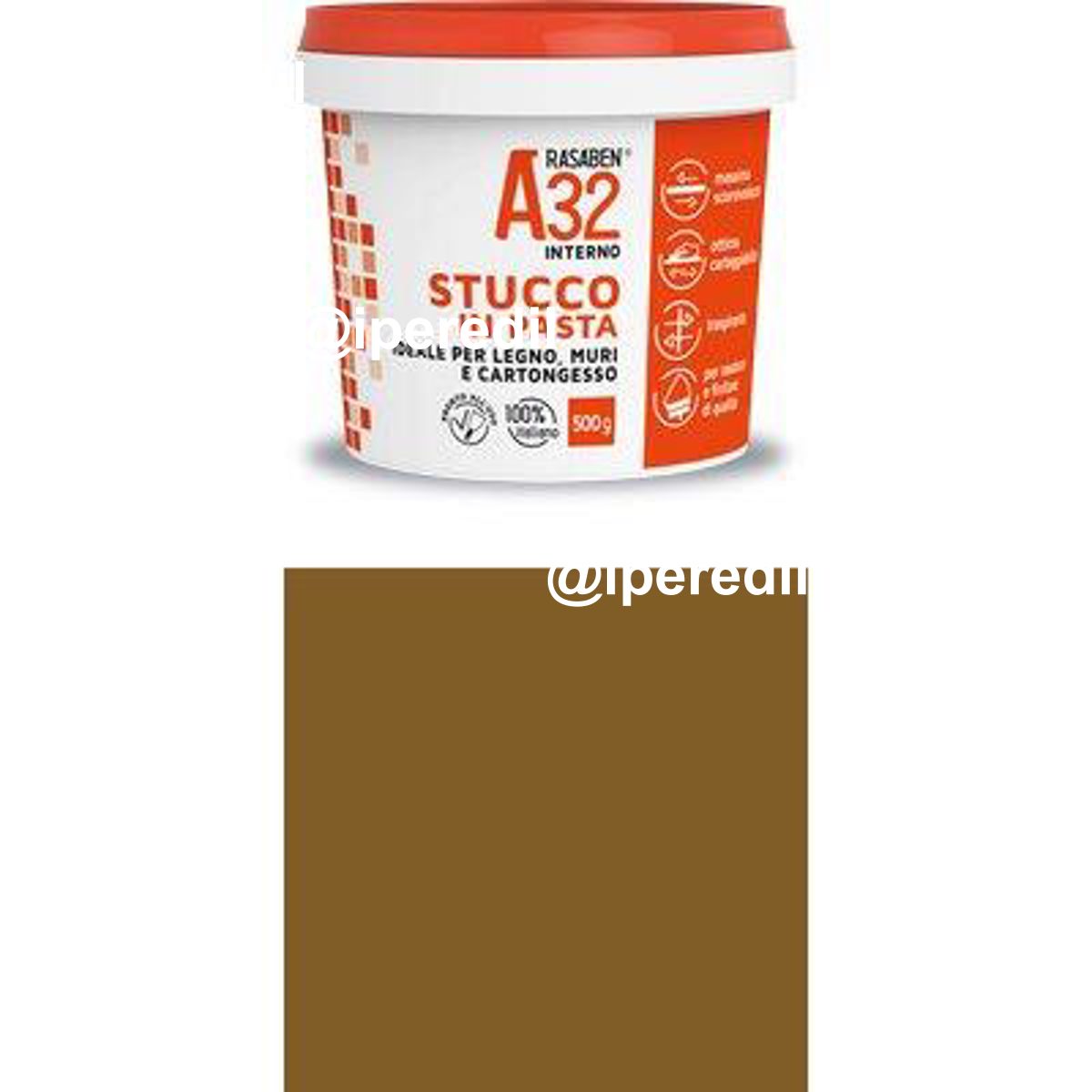 STUCCO PASTA LEGNO A32 K2 RASABEN CILIEGIO KG 0,5
