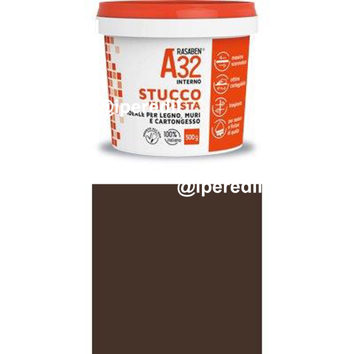STUCCO PASTA LEGNO A32 K2 RASABEN WENGE' KG 0,5