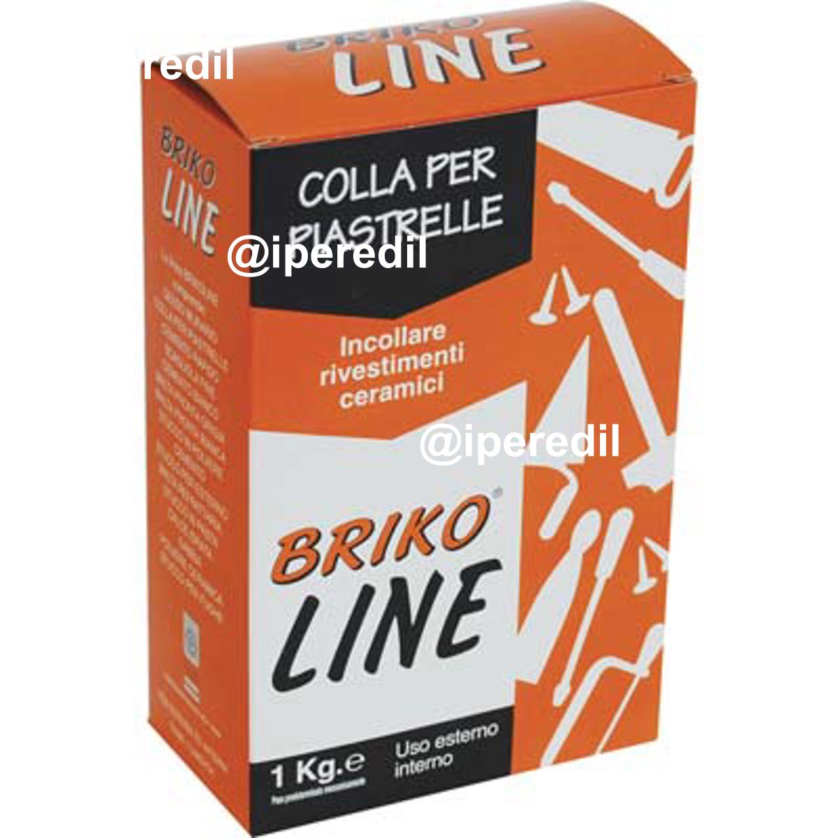 COLLANTE MAIOLICHE POLVERE BRIKO LINE BIANCO KG 1
