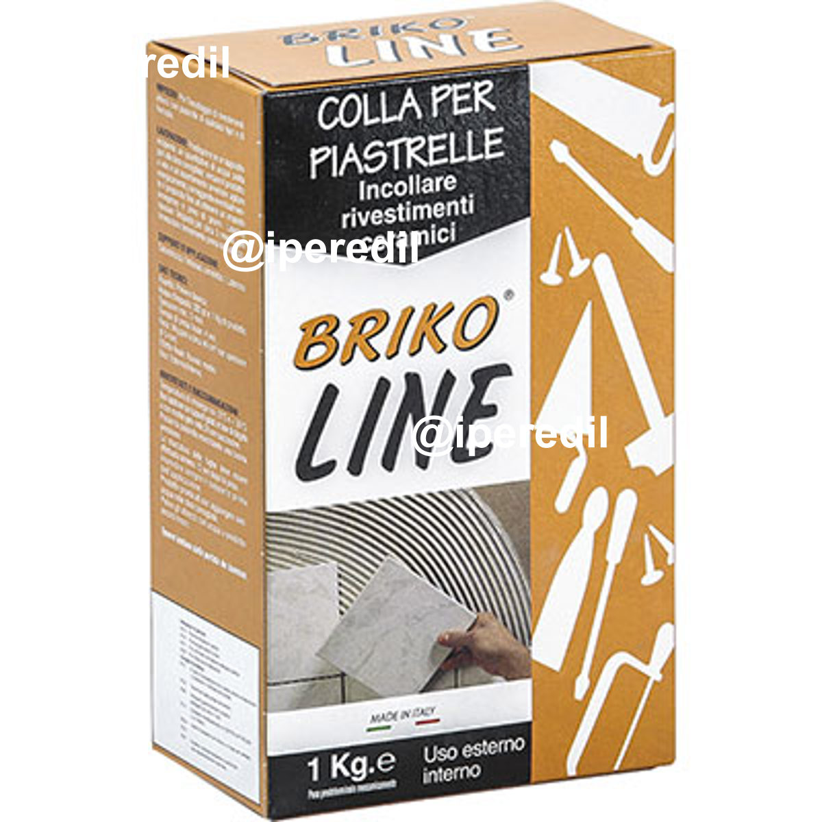 COLLANTE MAIOLICHE POLVERE BRIKO LINE GRIGIO KG 1
