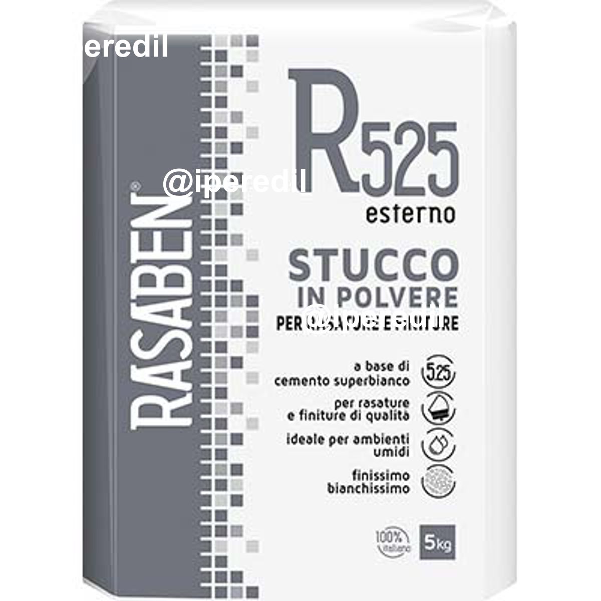 STUCCO POLVERE ESTERNO R525 K2 RASABEN KG 5