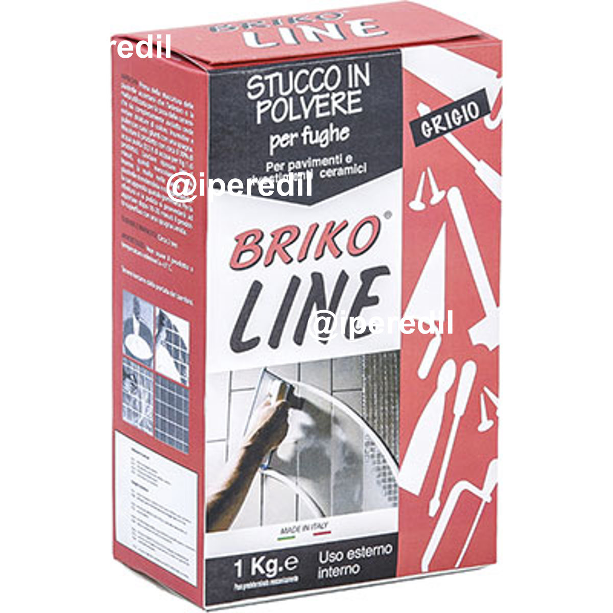 STUCCO FUGHE MAIOLICHE BRIKO LINE GRIGIO KG 1