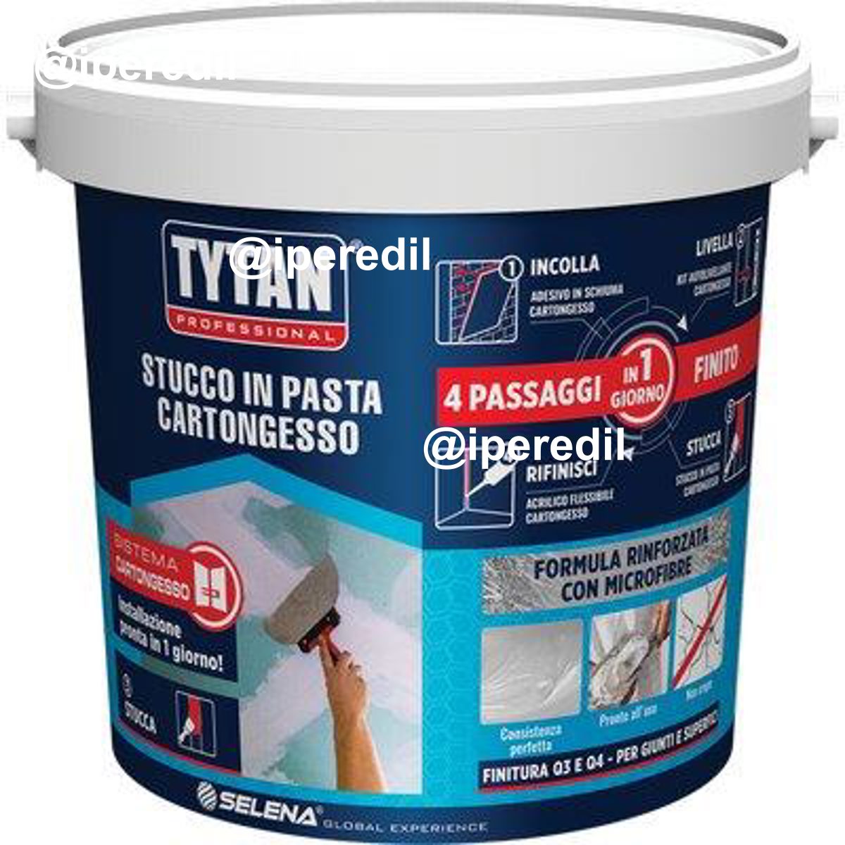 STUCCO PASTA CARTONGESSO TYTAN BIANCO FIBRATO KG 1,8 - 08340183