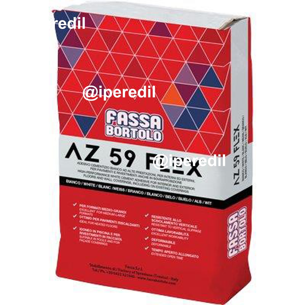 COLLANTE MAIOLICHE POLVERE AZ 59 FLEX FASSA BIANCO KG 5 - 08340185