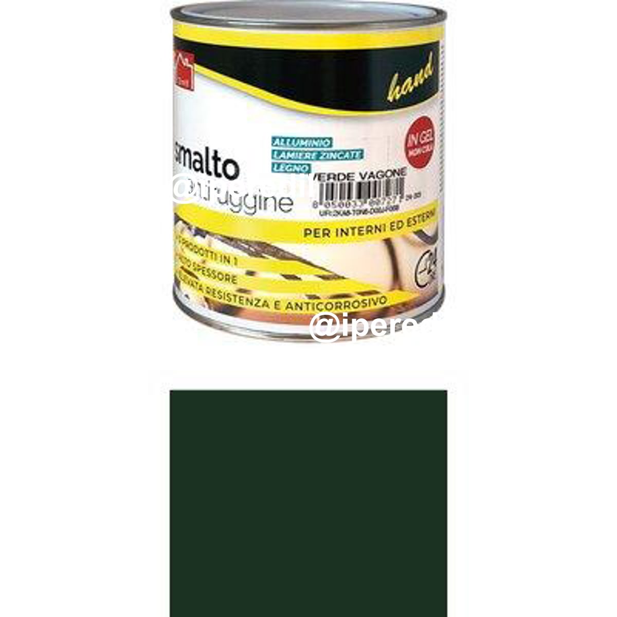 SMALTO ANTIRUGGINE HAND VERDE VAGONE ML 750