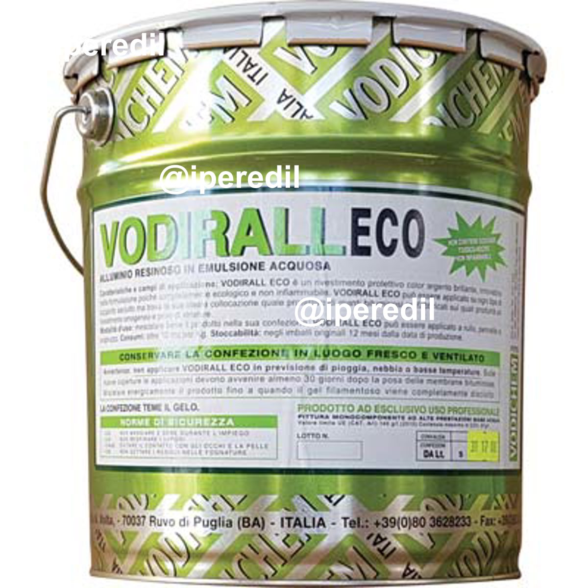 ALLUMINIO RESINOSO VODIRALL ECO VODICHEM BASE ACQUA ARGENTO LT 10