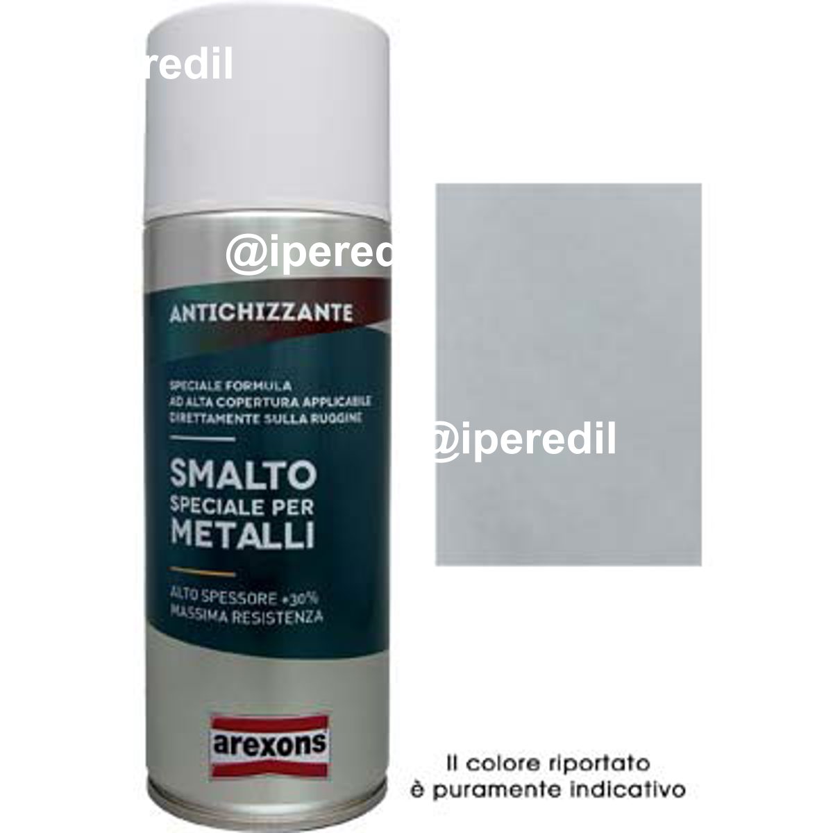 SMALTO SPRAY SPECIALE METALLO AREXONS ANTICHIZZANTE GRIGIO CHIARO ML 400