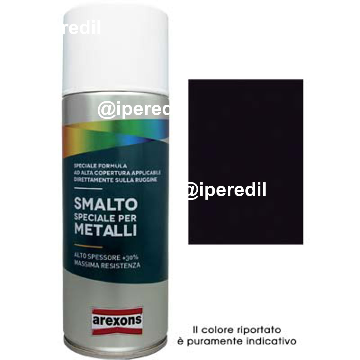 SMALTO SPRAY SPECIALE METALLO AREXONS NERO INTENSO BRILLANTE RAL 9005 ML 400