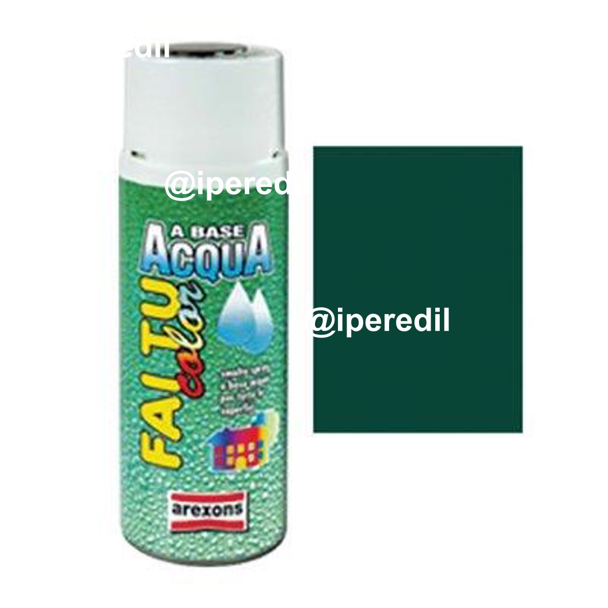 SMALTO SPRAY FAI TU COLOR BASE ACQUA AREXONS VERDE MUSCHIO LUCIDO ML 400