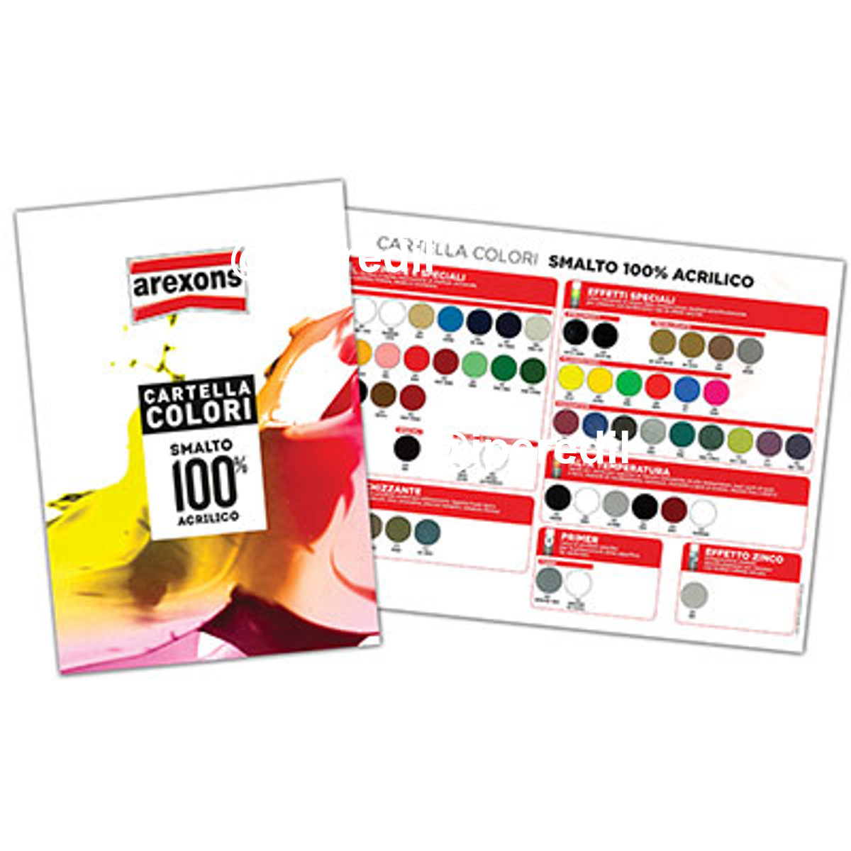 CARTELLA COLORI SMALTO SPRAY 100% ACRILICO AREXONS