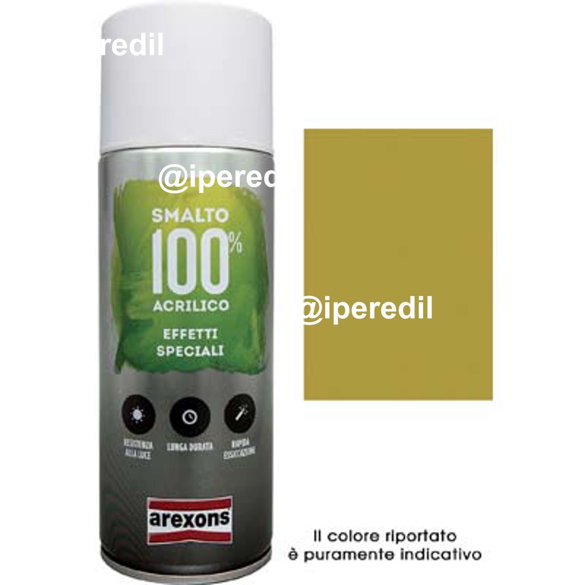 SMALTO SPRAY 100% ACRILICO METALLIZZANTE AREXONS ORO SPECCHIANTE ML 400