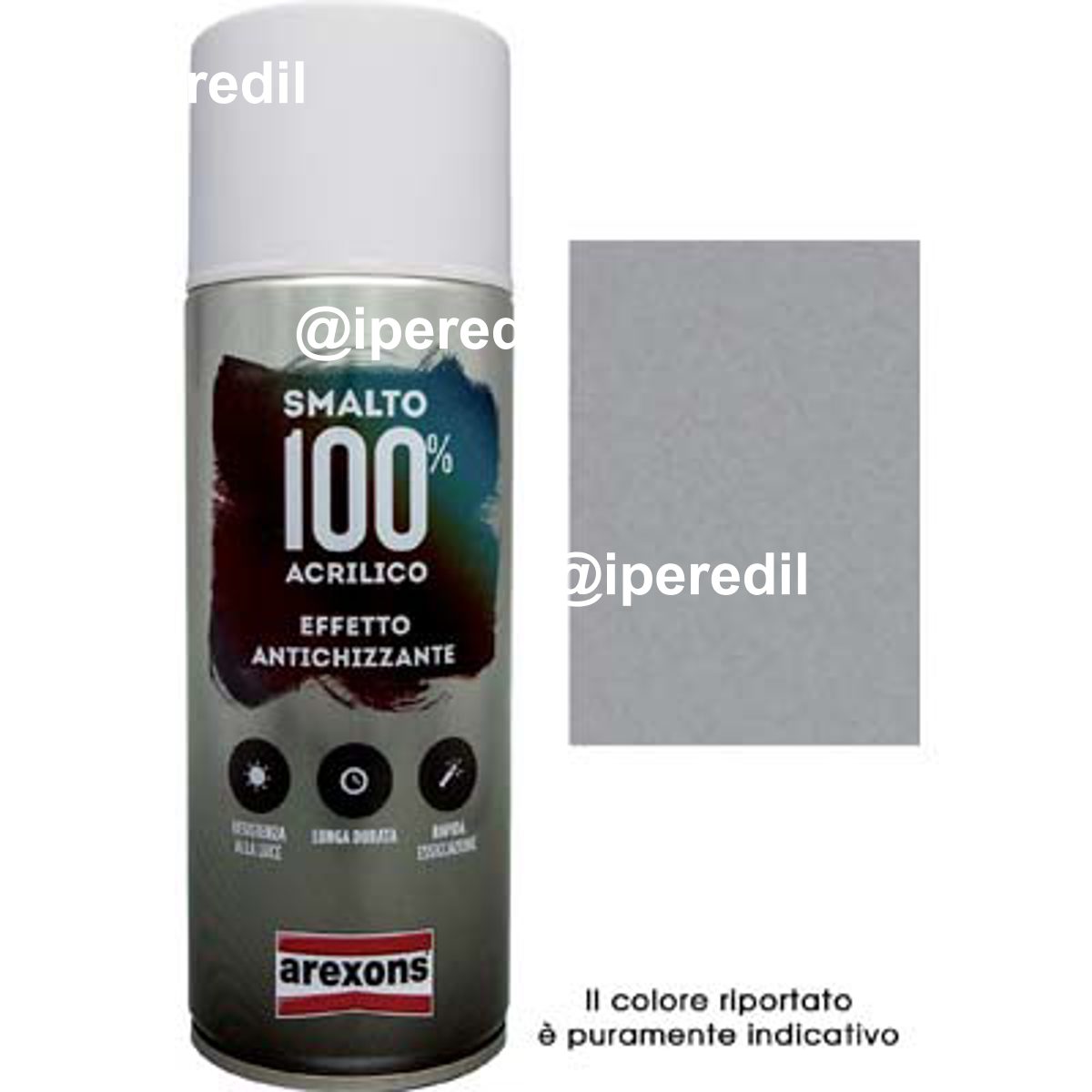 SMALTO SPRAY 100% ACRILICO ANTICHIZZANTE AREXONS ANTRACITE ML 400