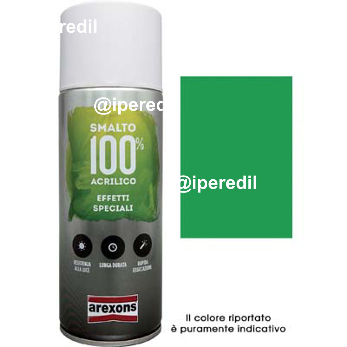SMALTO SPRAY 100% ACRILICO FLUORESCENTE AREXONS VERDE ML 400