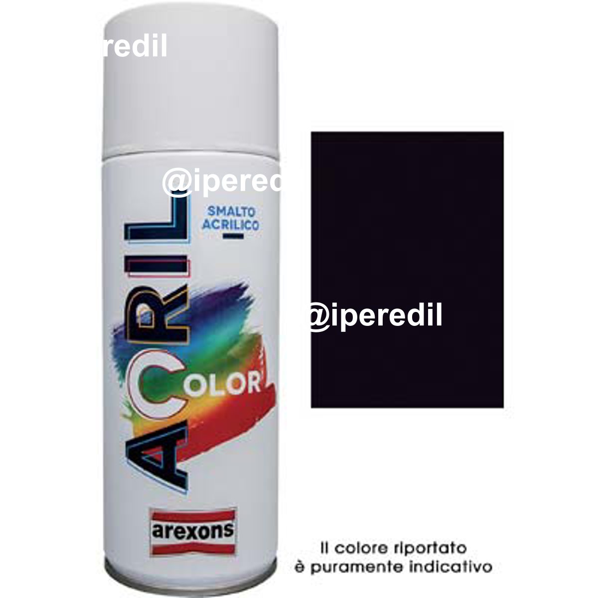 SMALTO SPRAY ACRIL COLOR AREXONS NERO LUCIDO RAL 9005 ML 400