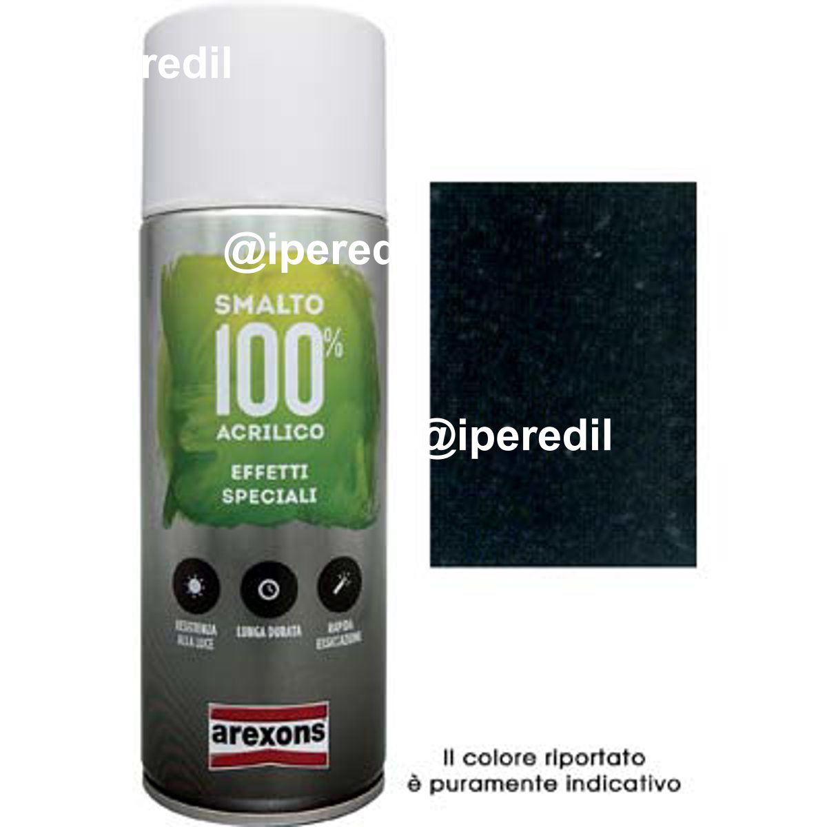 SMALTO SPRAY 100% ACRILICO DIAMANTATO AREXONS NERO ML 400