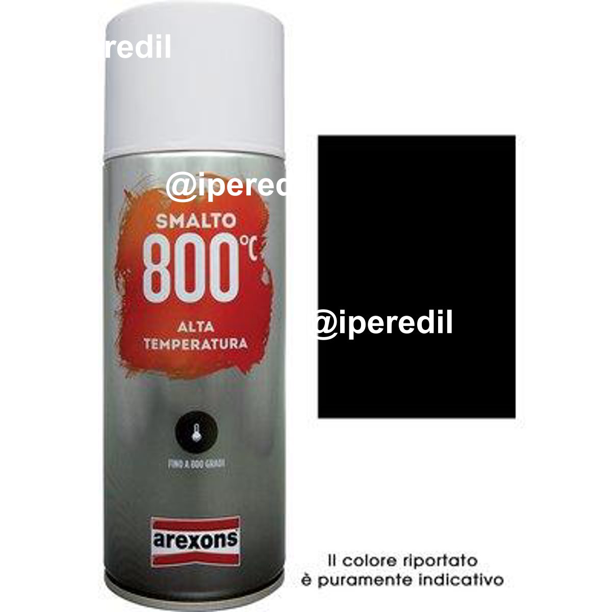 SMALTO SPRAY 100% ACRILICO ALTE TEMPERAT AREXONS NERO ML 400