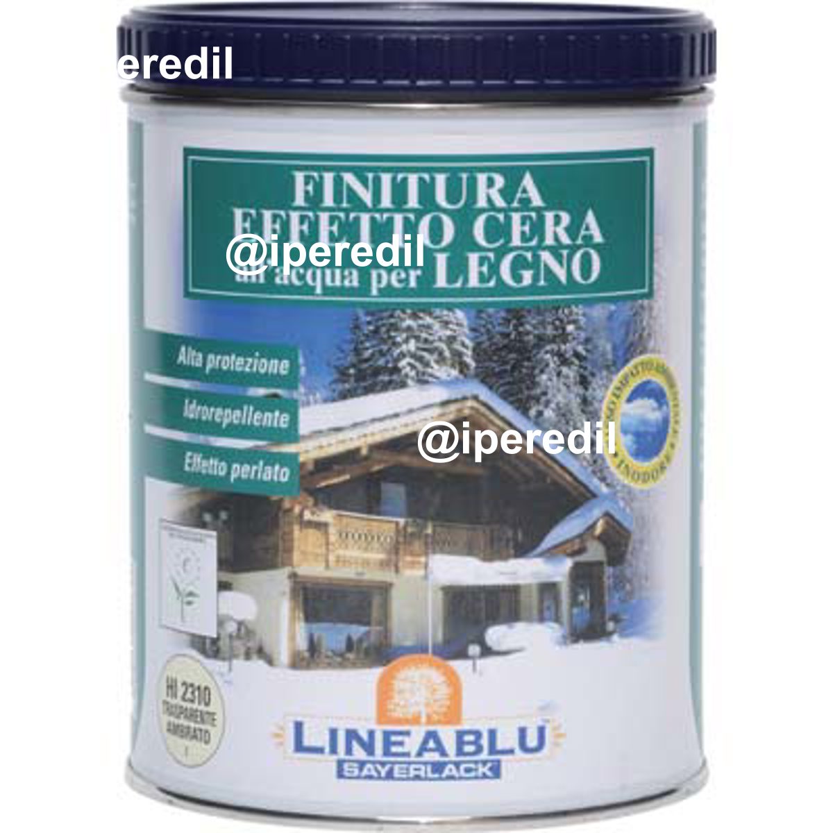 FINITURA CEROSA ACQUA LINEABLU SAYERLACK HI2310 TRASPARENTE AMBRATO ML 750