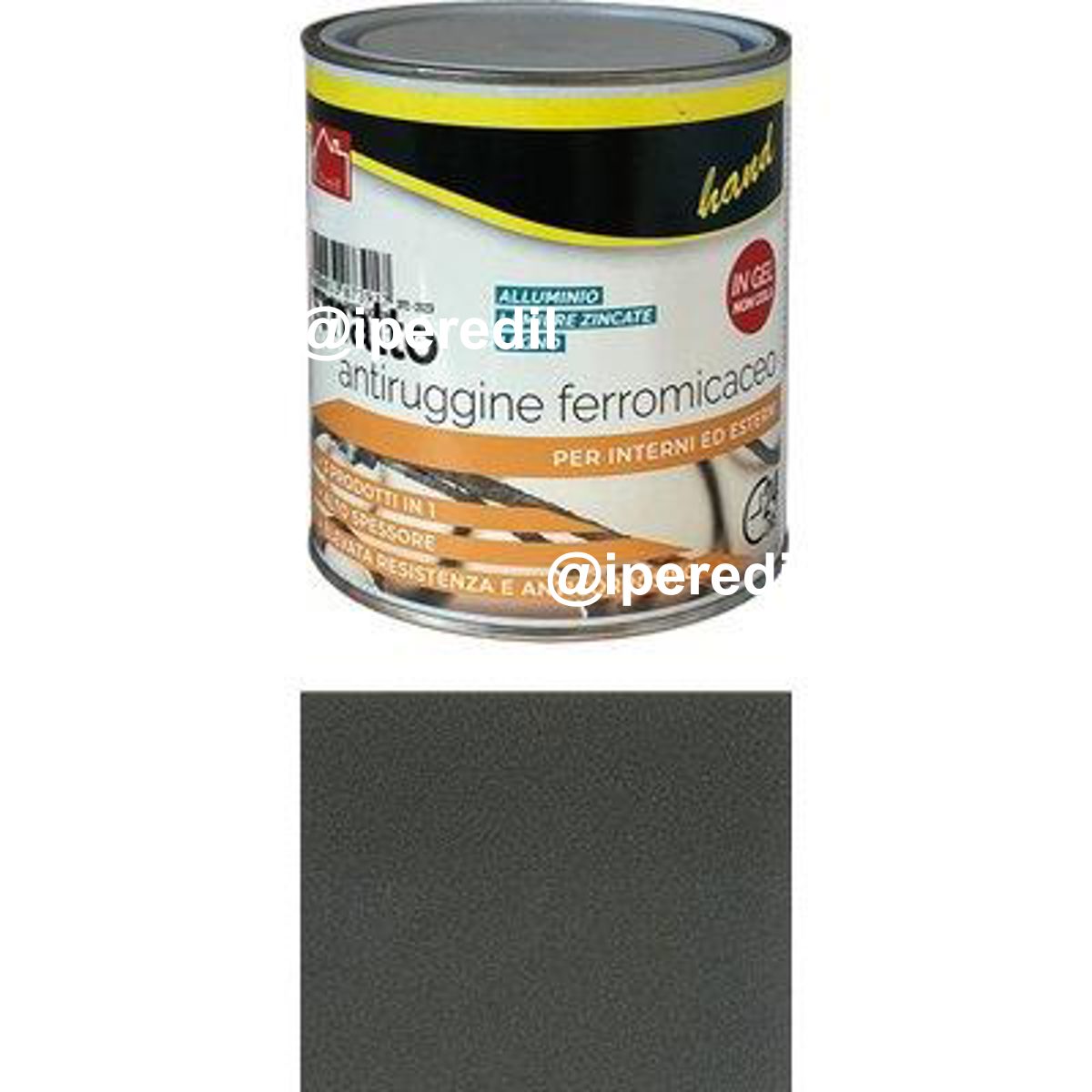 SMALTO ANTIRUGGINE FERROMICACEO HAND GRIGIO SCURO ML 750