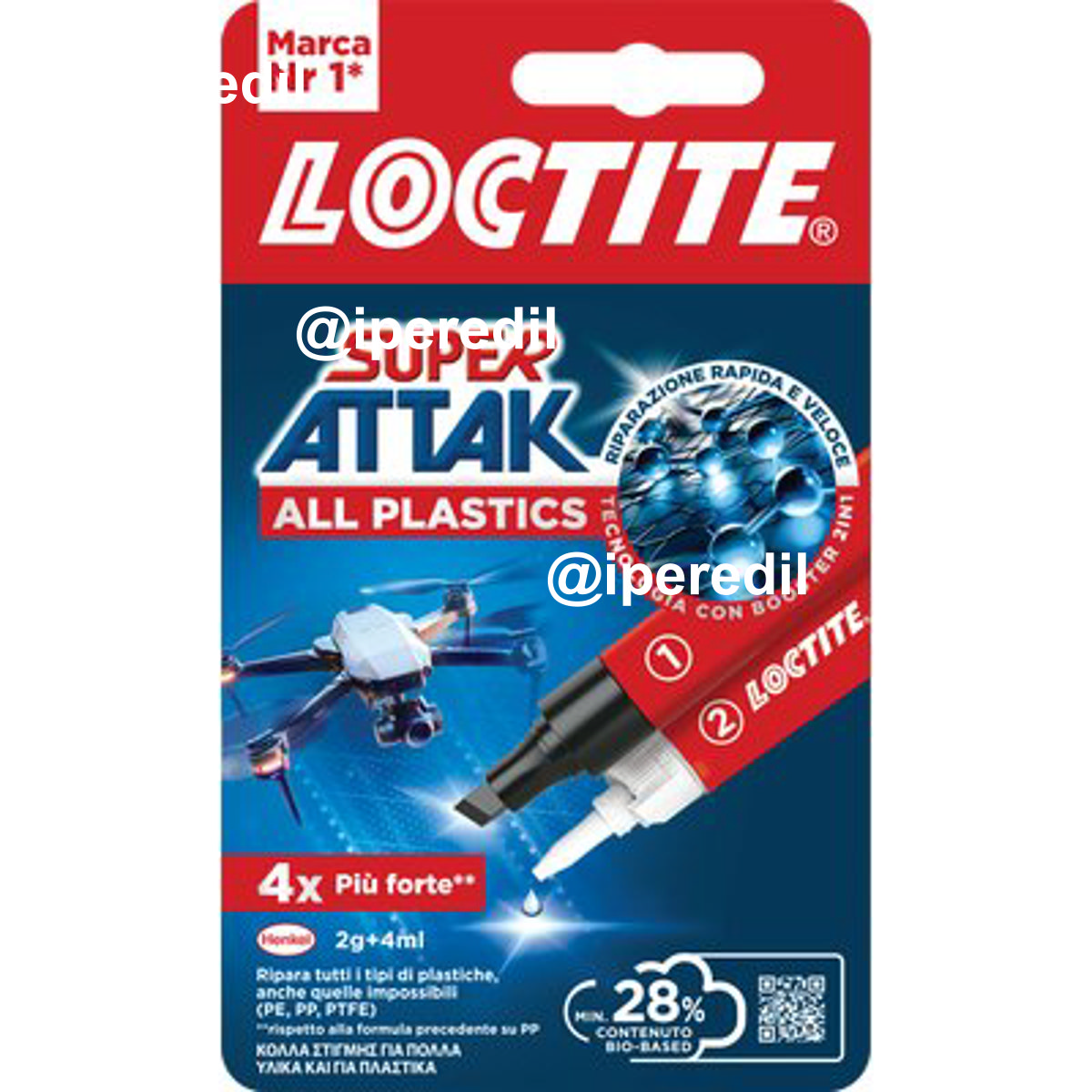 LOCTITE ATTAK ALL PLASTICS GR 2 + ML 4 CF=PZ 12