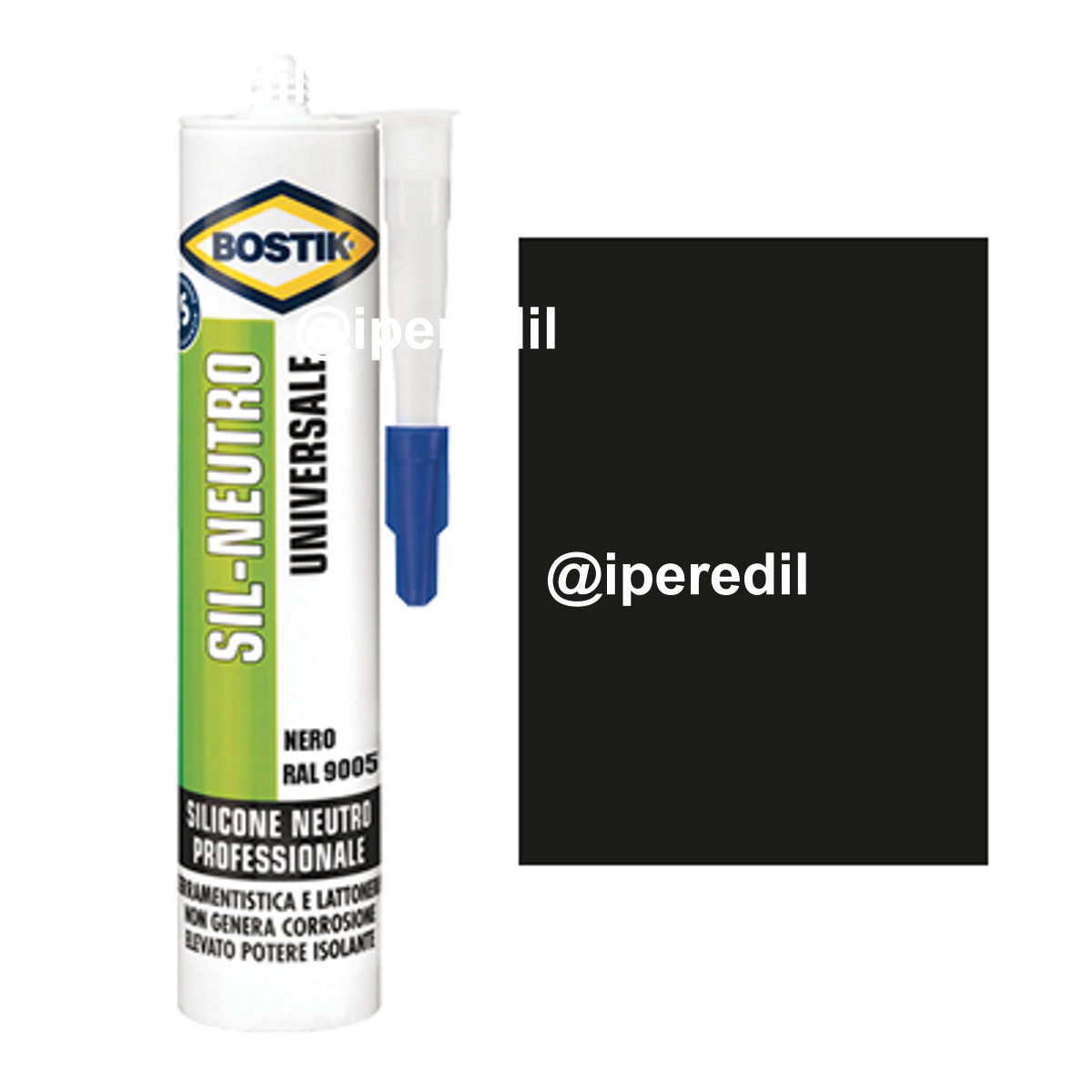 SILICONE NEUTRO SIL BOSTIK NERO RAL 9005 ML 300