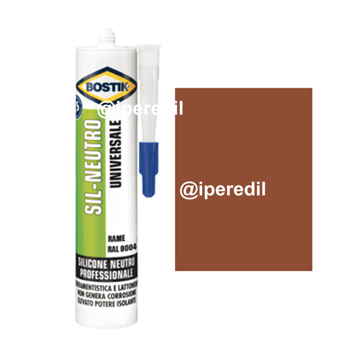 SILICONE NEUTRO SIL BOSTIK RAME RAL 8004 ML 300 - 08389635