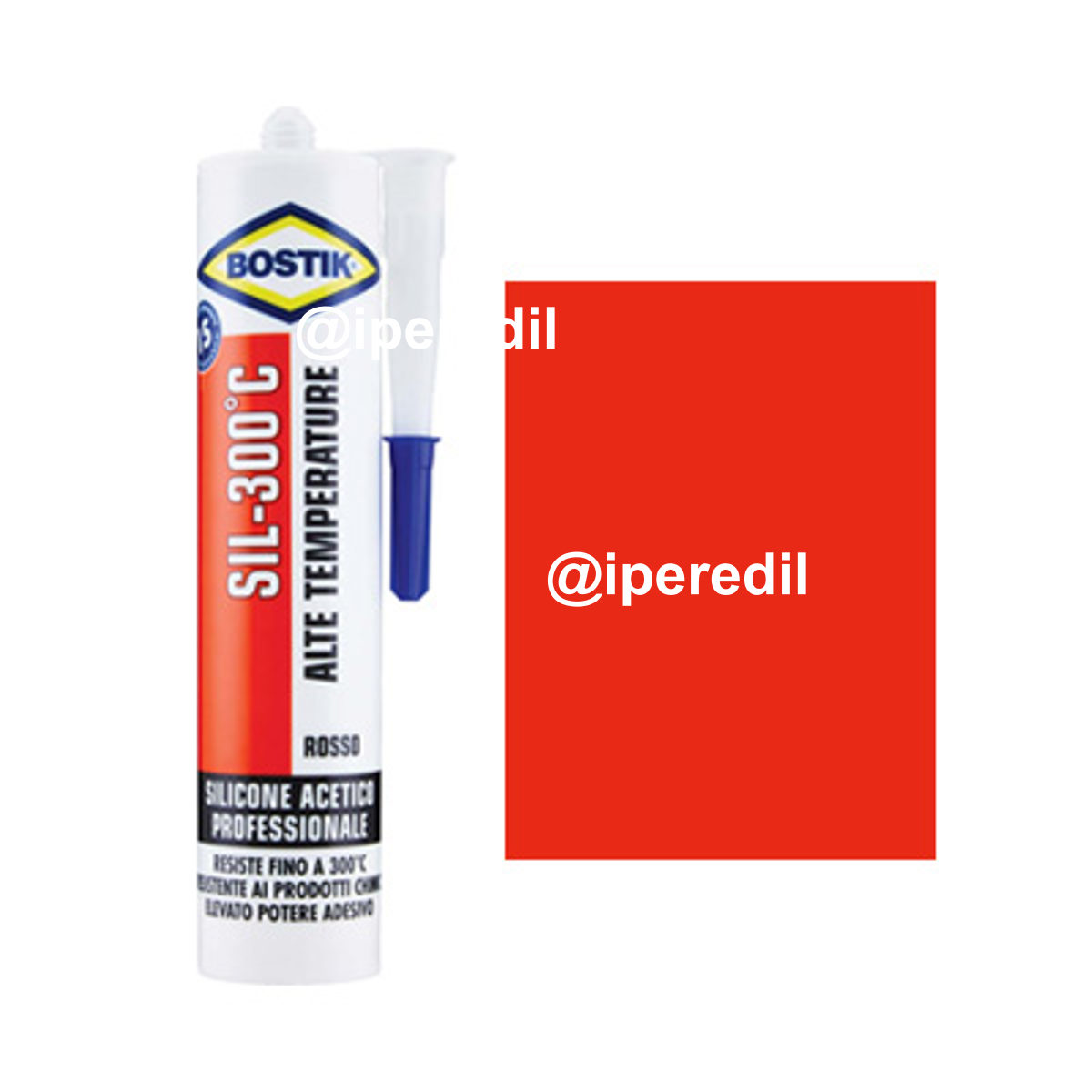 SILICONE ALTE TEMPERATURE BOSTIK ROSSO ML 300 - 08389656