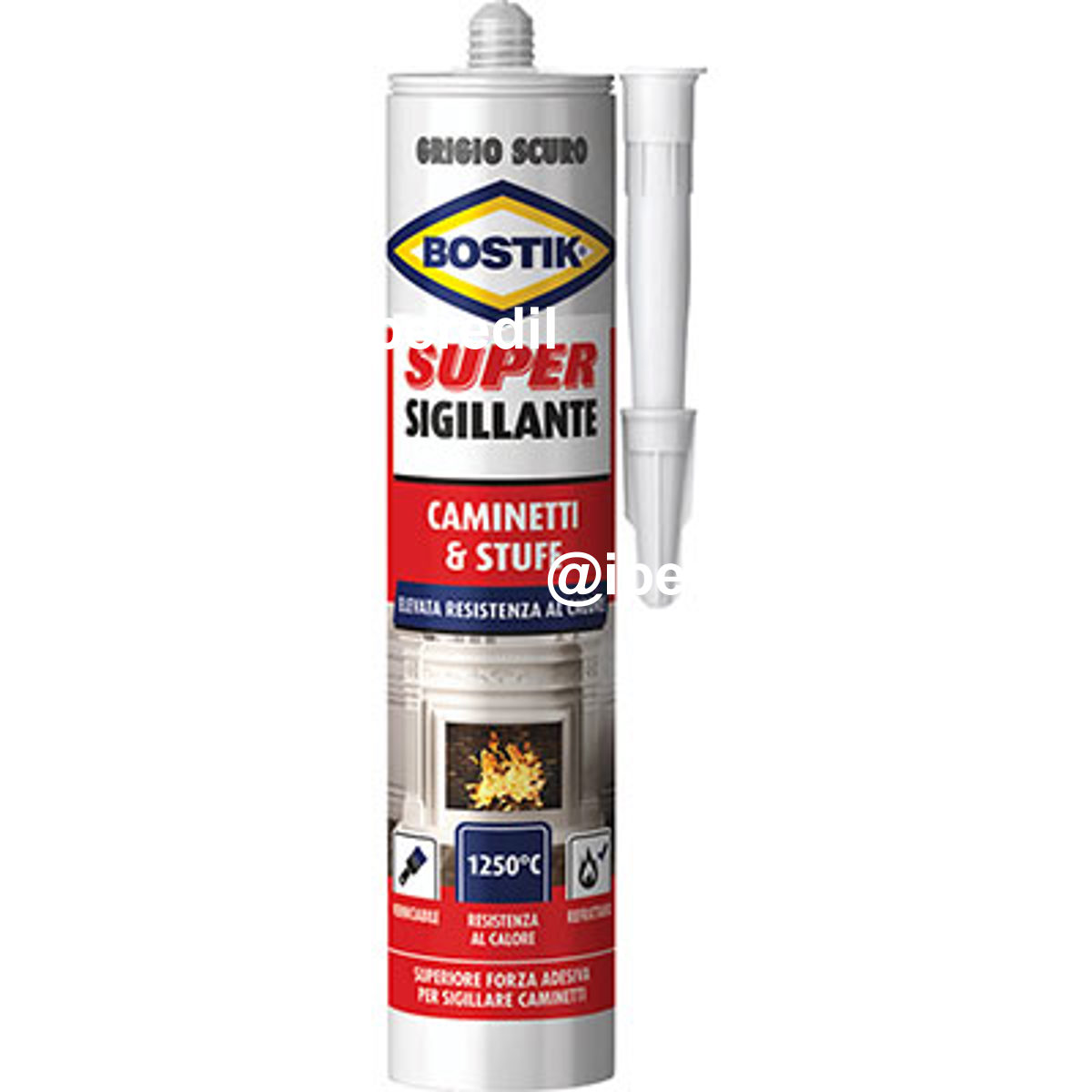 MASTICE REFRATTARIO CAMINETTI STUFE BOSTIK GRIGIO SCURO GR 530 - 08389659