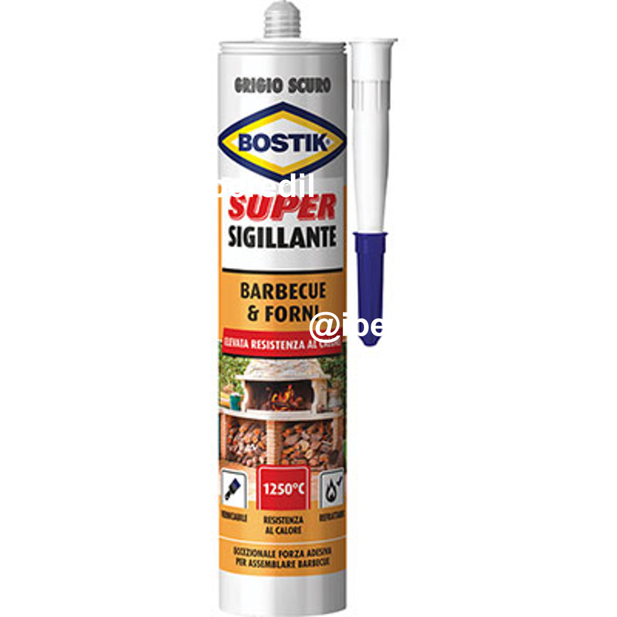MASTICE REFRATTARIO BARBECUE E FORNI BOSTIK GRIGIO SCURO GR 530 - 08389660
