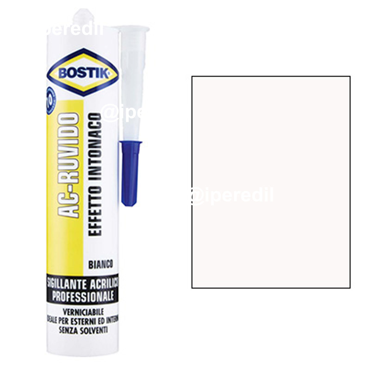 SILICONE ACRILICO EDILIZIA AC RUVIDO BOSTIK BIANCO VERNICIABILE ML 300 - 08389664