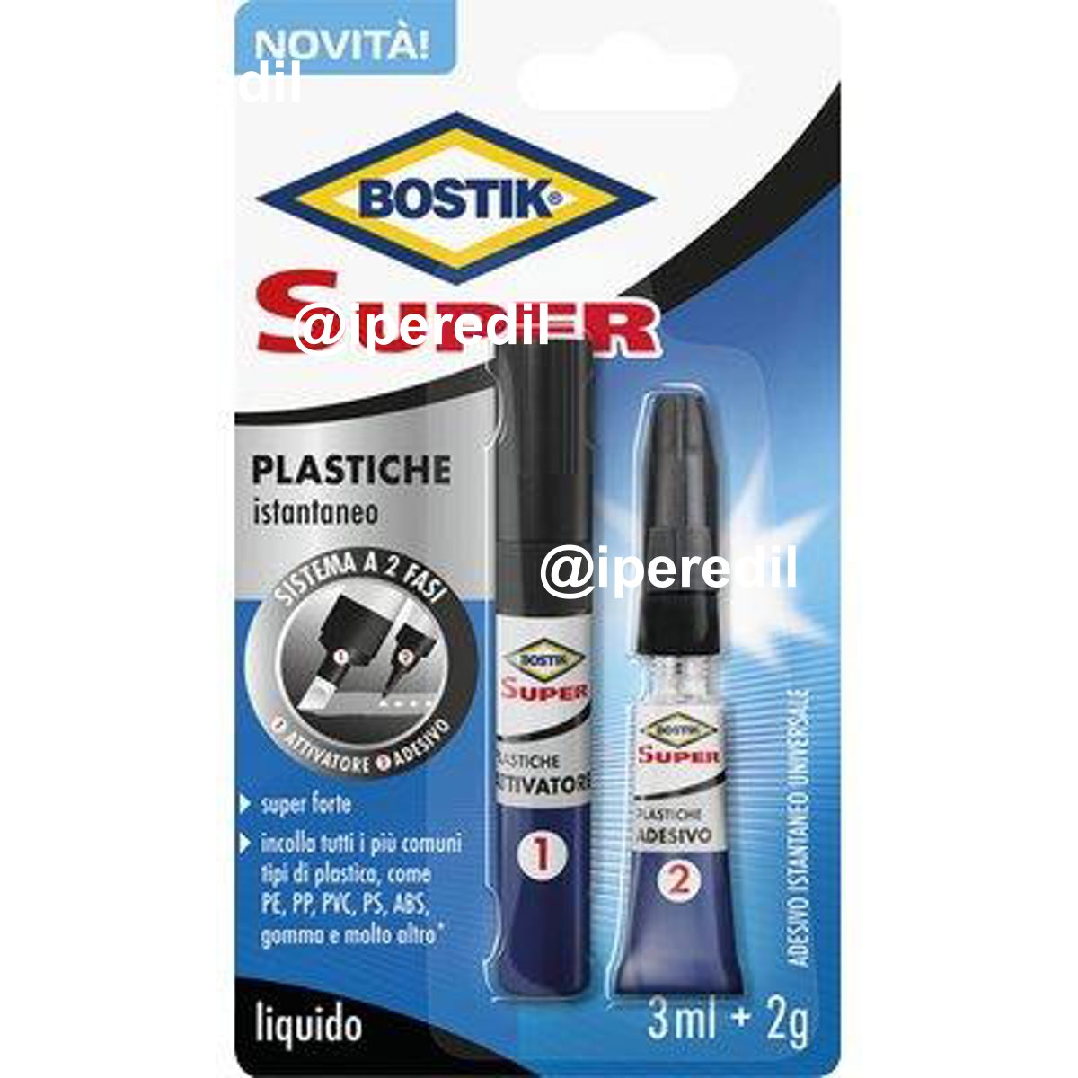 BOSTIK SUPER PLASTICHE ATTIVATORE + ADESIVO ML 3+2 - 08390200