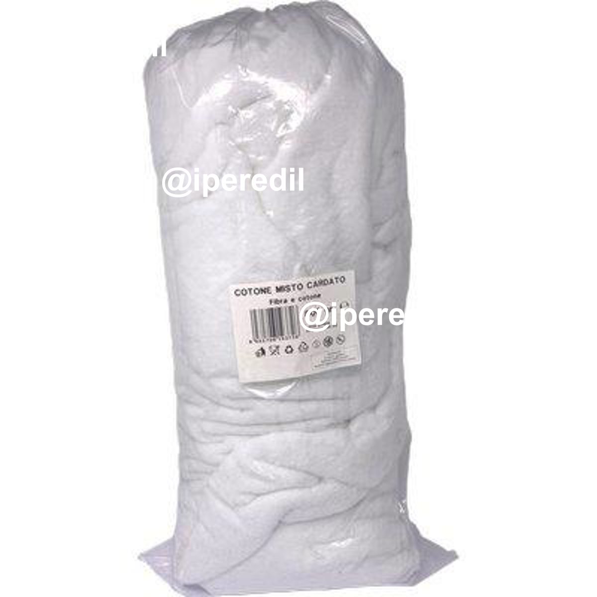 COTONE IDROFILO MISTO FIBRA COTONE CARDATO BIANCO GR 800