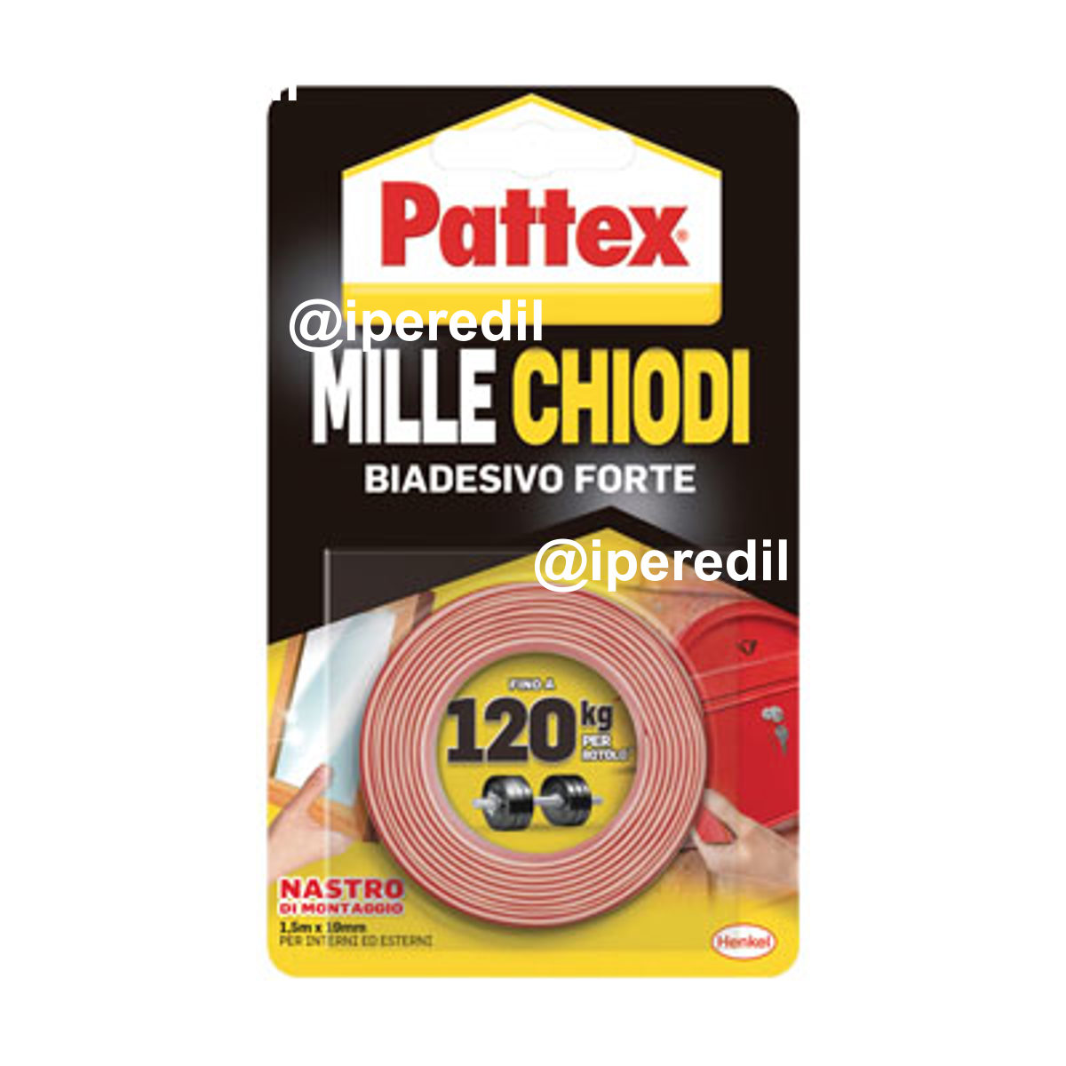 PATTEX MILLECHIODI NASTRO BIADESIVO H.MM 19 MT 1,5 - 08390609