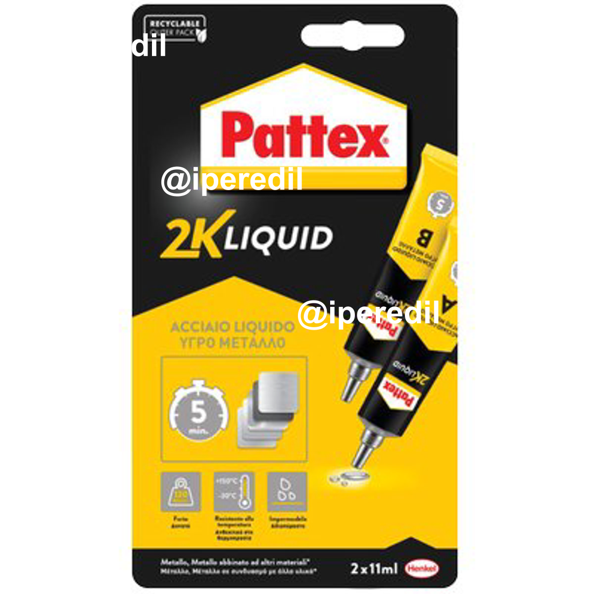 PATTEX POWER EPOXY ACCIAIO LIQUIDO TUBETTO 2XGR 11 - 08390611