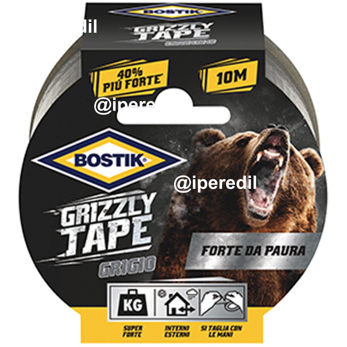 NASTRO ALTA RESISTENZA GRIZZLY BOSTIK GRIGIO MM 50 ML 10
