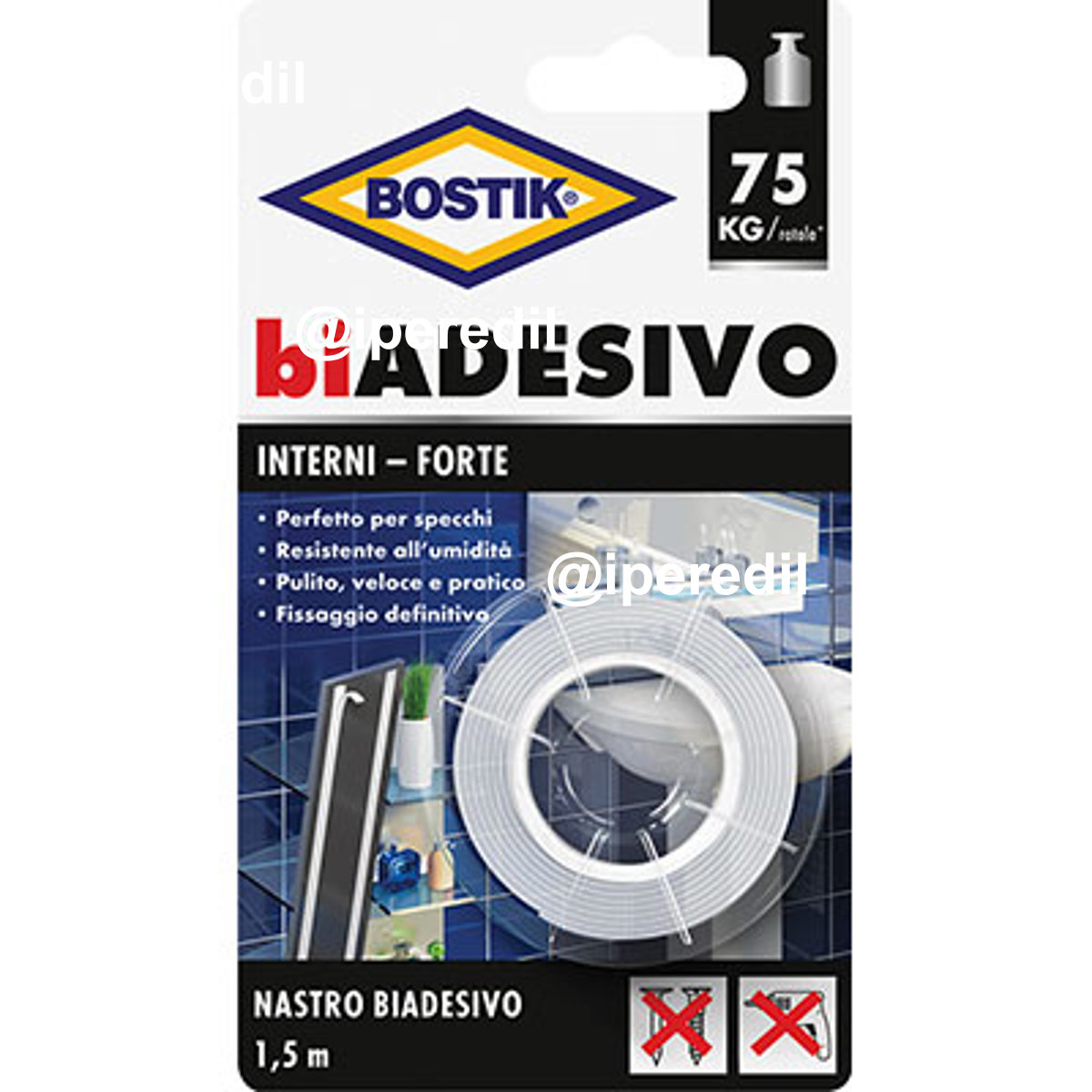 NASTRO BIADESIVO INTERNI BOSTIK MM 19 ML 1,5