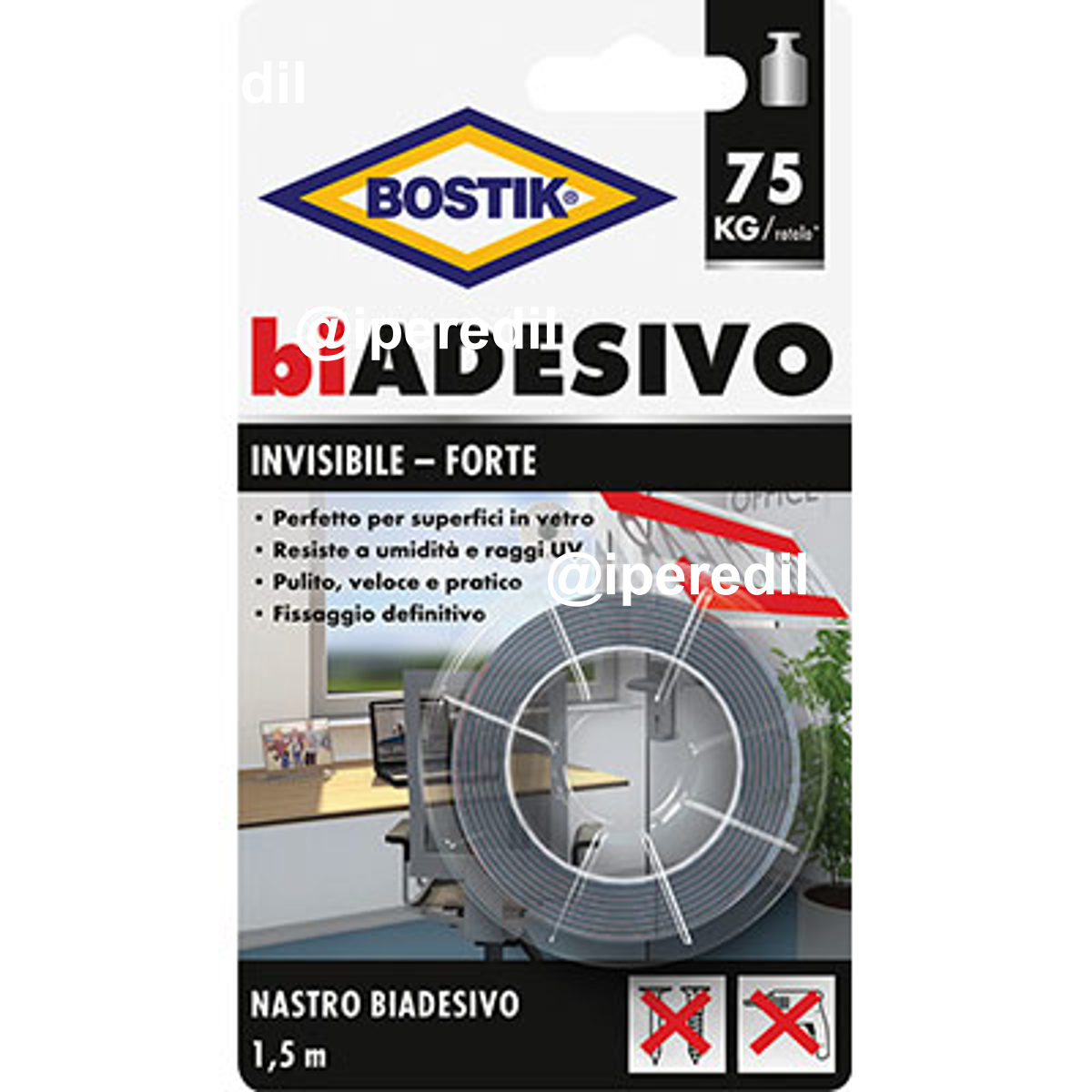 NASTRO BIADESIVO INVISIBILE BOSTIK MM 19 ML 1,5