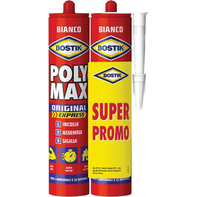 BOSTIK POLYMAX ORIGINAL EXPRESS BIPACK BIANCO GR 425 CF=PZ 2