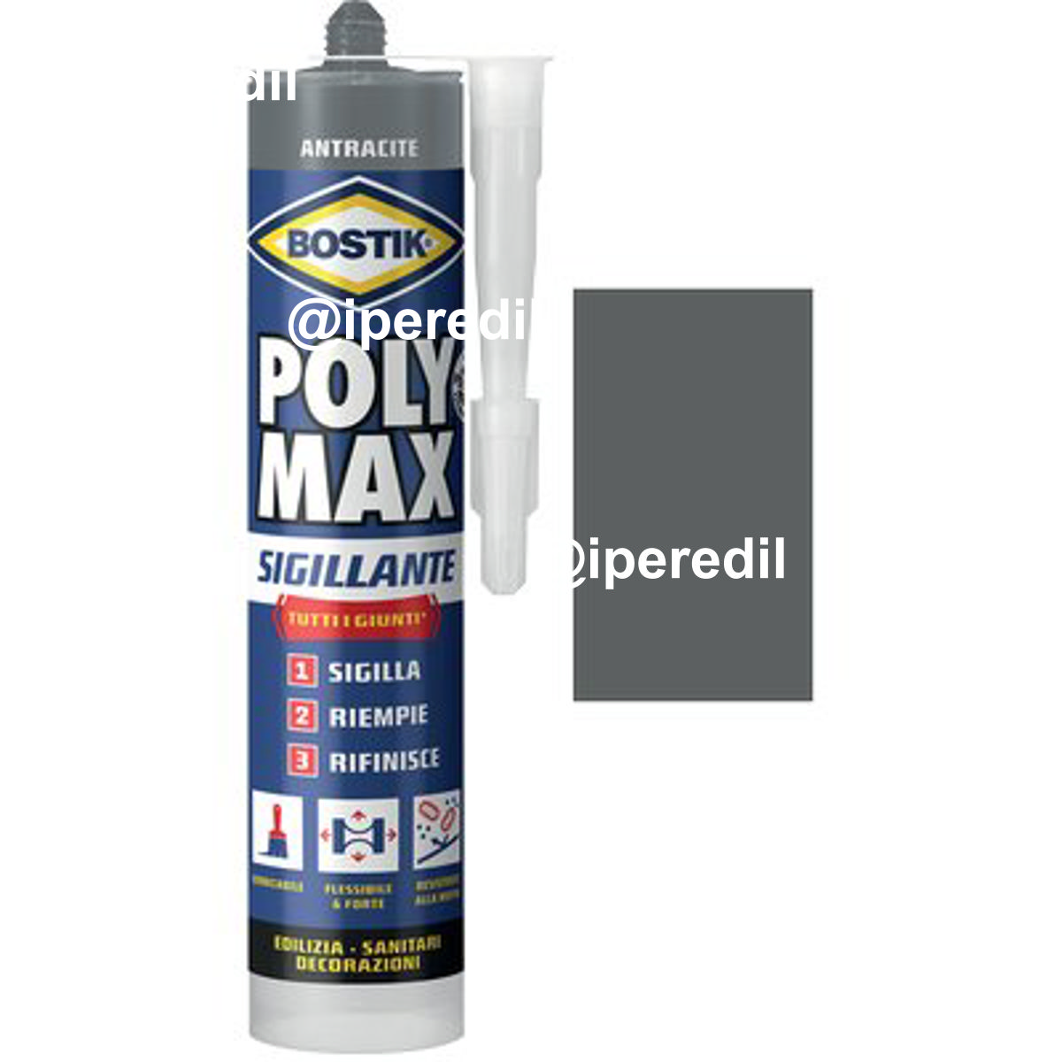 BOSTIK POLYMAX SIGILLANTE ANTRACITE ML 280 - 08390945