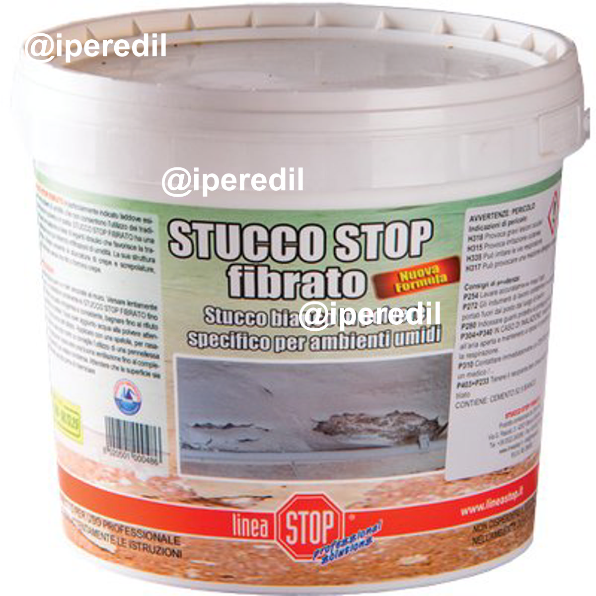STUCCO STOP POLVERE DIXI BIANCO FIBRATO KG 5