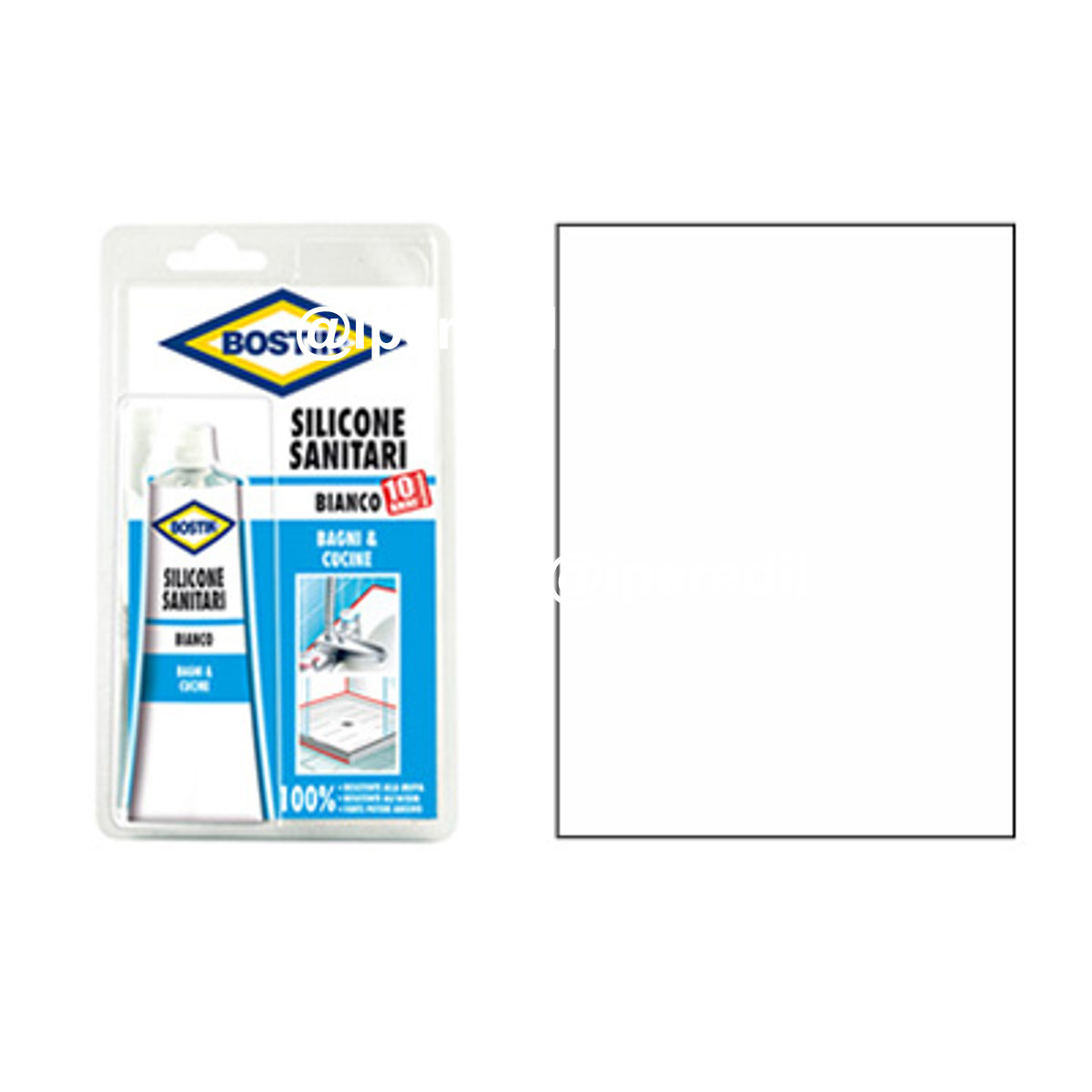 SILICONE ACETICO SANITARI IN TUBETTO BOSTIK BIANCO ML 60 - 08396907