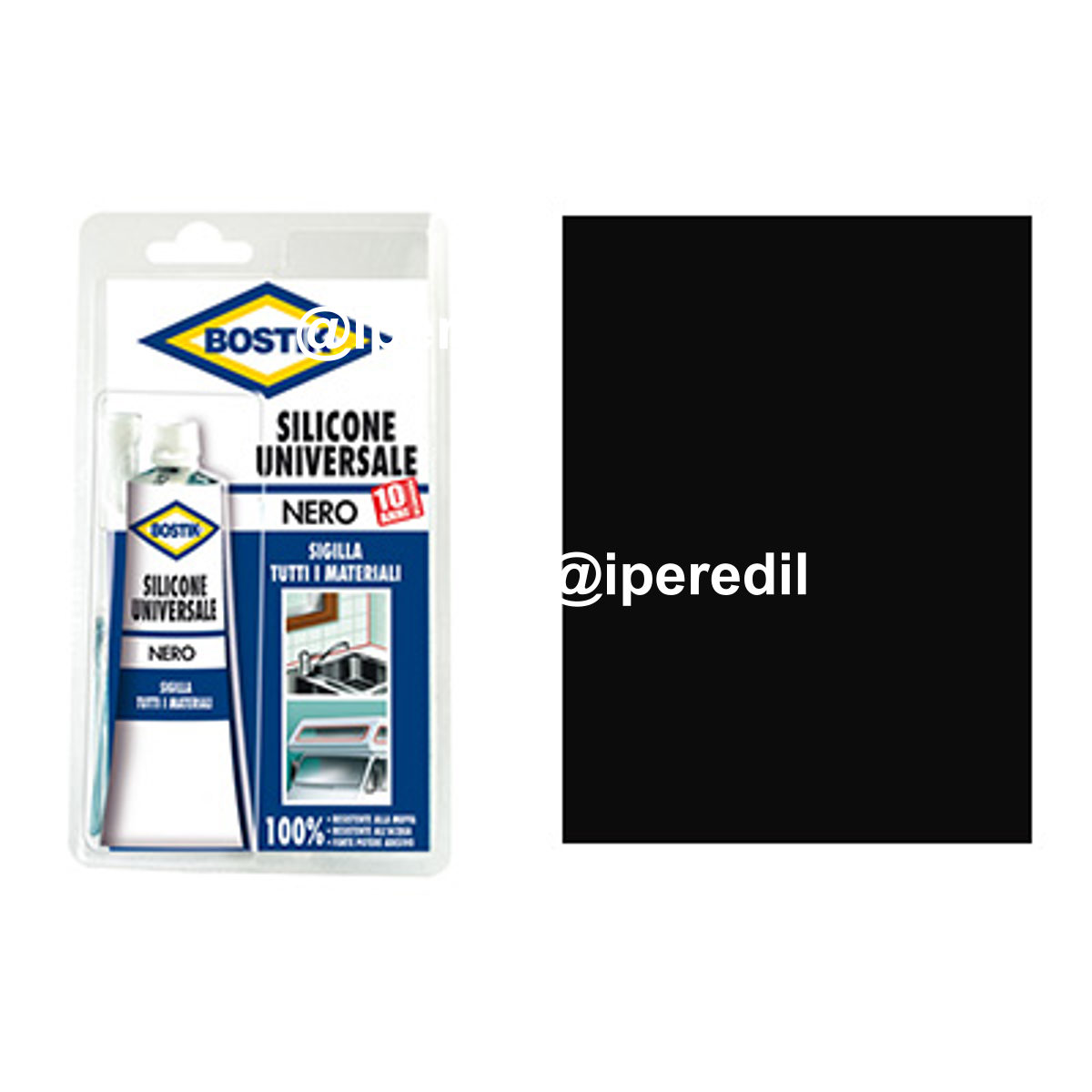 SILICONE ACETICO IN TUBETTO BOSTIK NERO ML 60 - 08396908