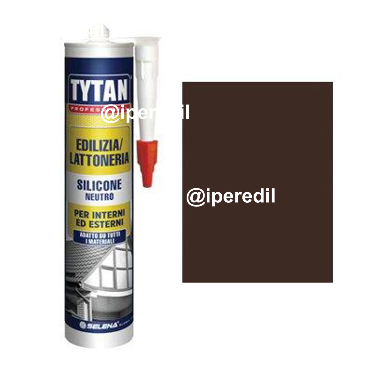 SILICONE NEUTRO TYTAN TESTA DI MORO RAL 8017 ML 300