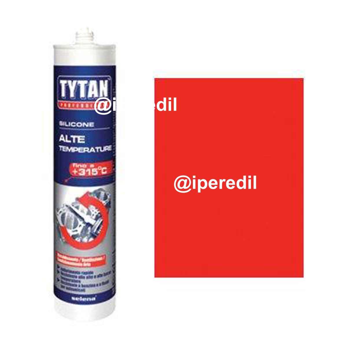SILICONE ALTE TEMPERATURE TYTAN ROSSO ML 300