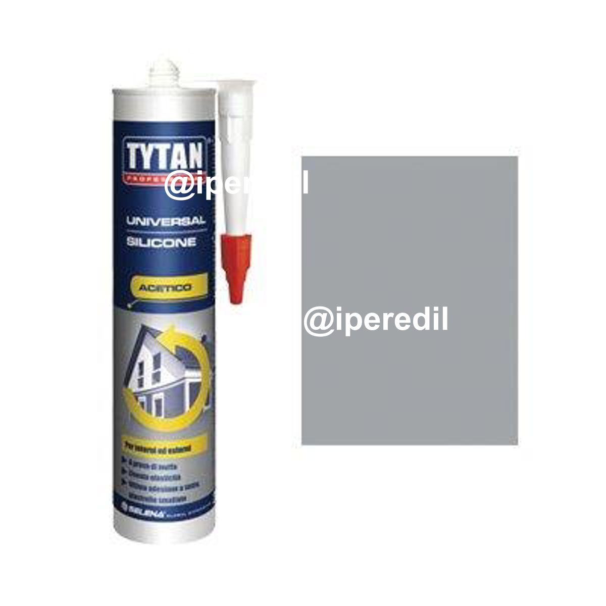SILICONE ACETICO UNIVERSALE TYTAN GRIGIO RAL 7004 ML 280 - 08396935