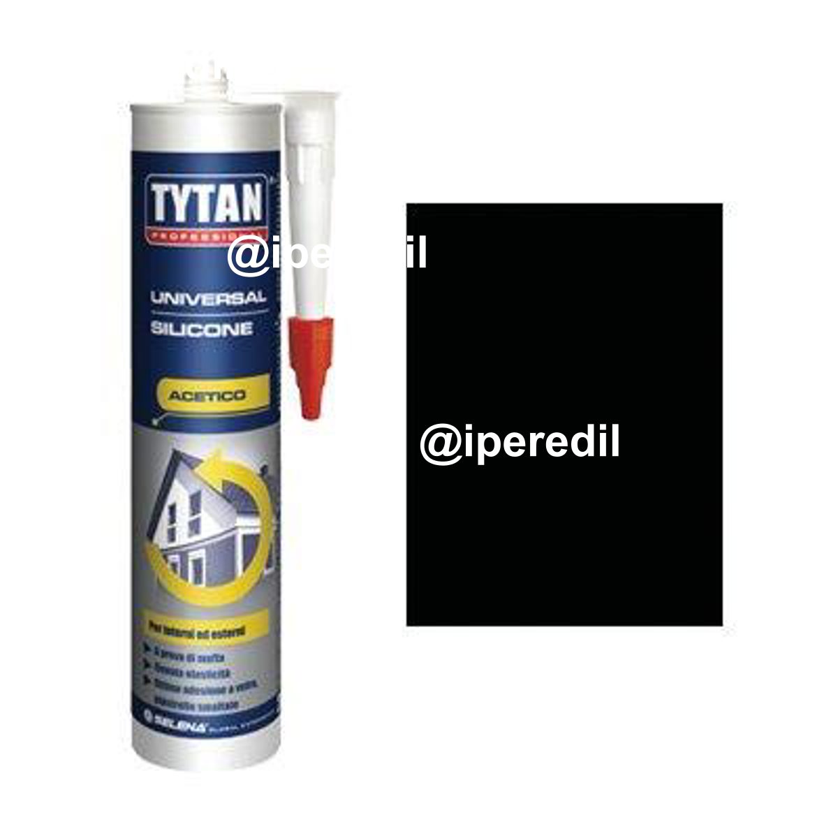 SILICONE ACETICO UNIVERSALE TYTAN NERO RAL 9005 ML 280 - 08396936