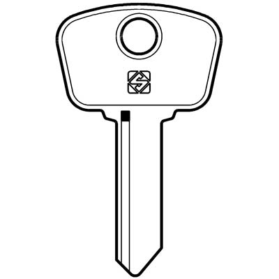 CHIAVE AUTO SAFE GIOBERT AF5A SILCA ACCIAIO NICHELATO - 08600039