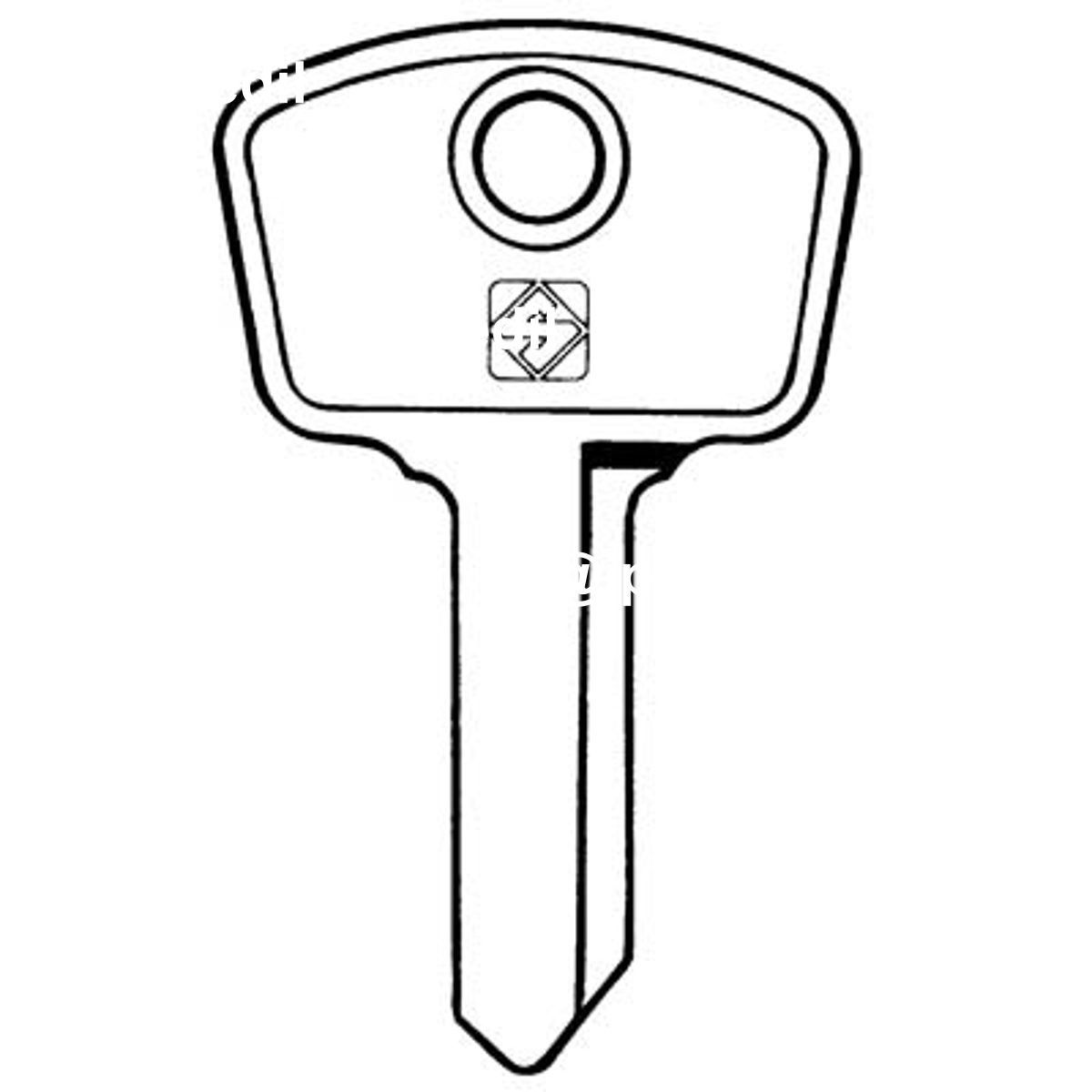 CHIAVE AUTO SAFE GIOBERT AF5D SILCA ACCIAIO NICHELATO - 08600042