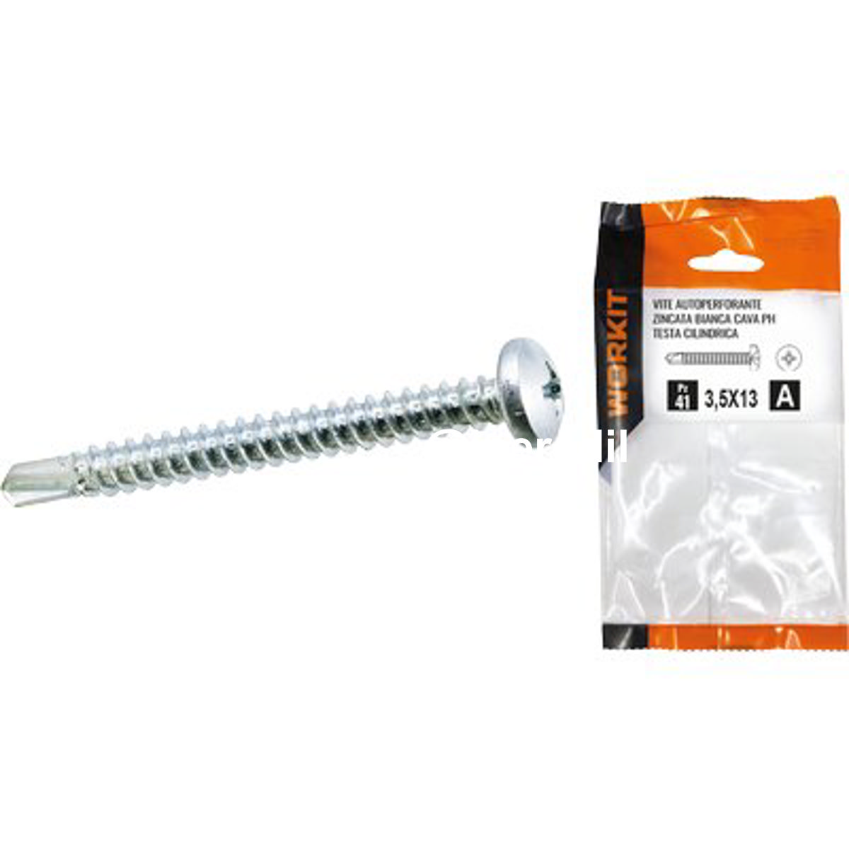 VITE AUTOPERFORANTE TC SELF WORKIT ZINCATA BIANCA CAVA PH MM 3,5X19 CF=PZ 35