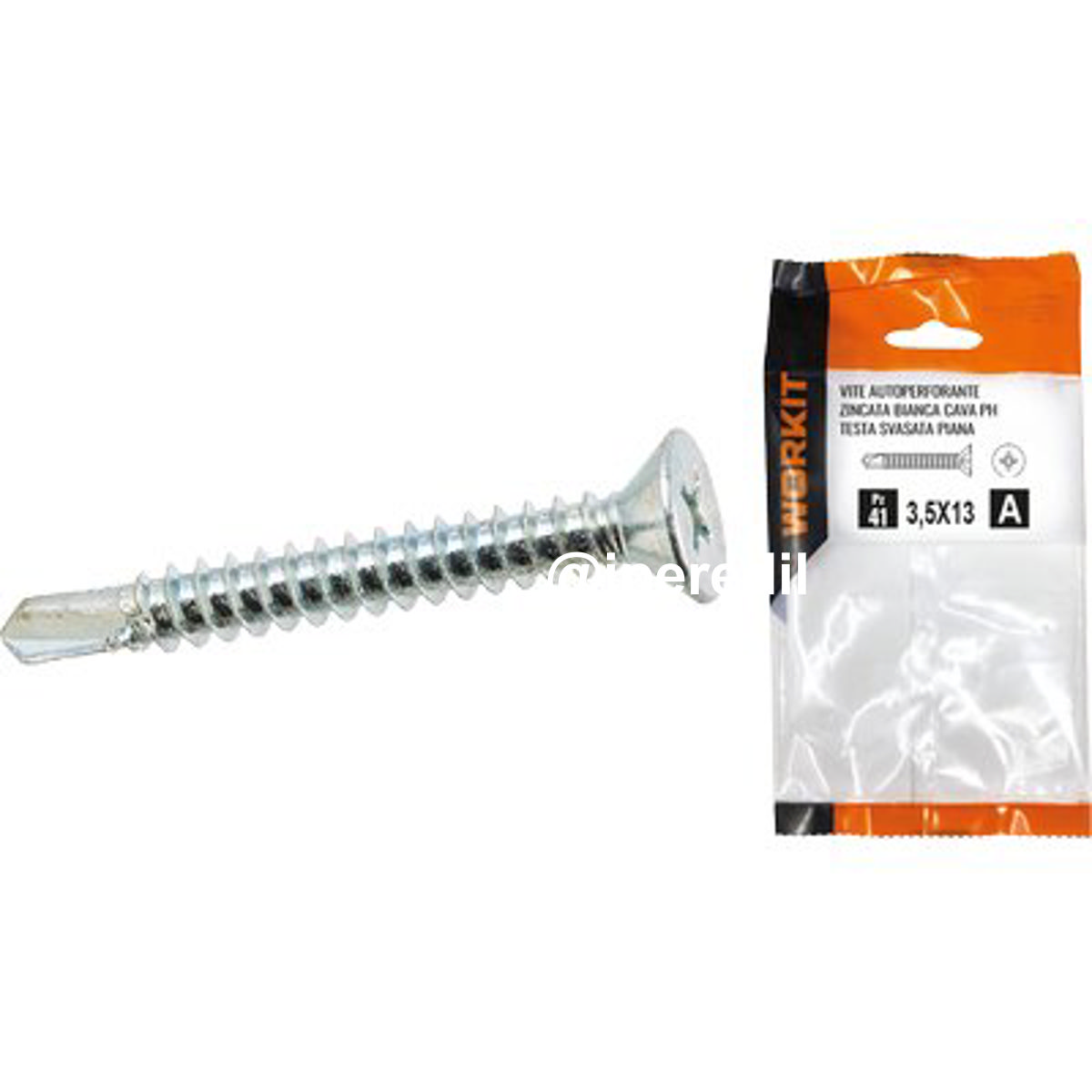 VITE AUTOPERFORANTE TSP SELF WORKIT ZINCATA BIANCA CAVA PH MM 4,8X45 CF=PZ 15